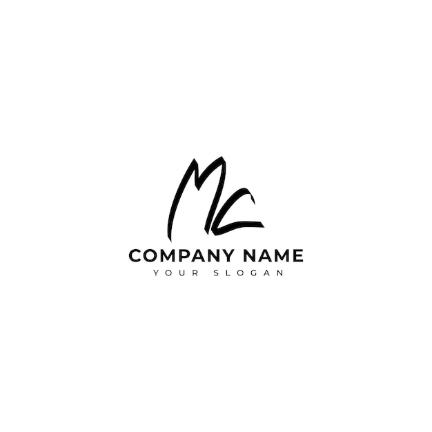 Mc Initial signature logo vector design