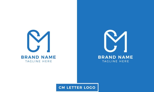 Vettore mc letter logo design, modello di disegno vettoriale del logo della lettera iniziale cm, logo mc,