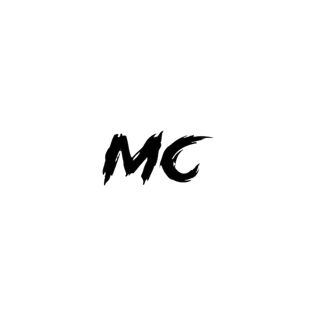 Mc monogramma logo design lettera testo nome simbolo logotipo monocromatico carattere alfabetico logo semplice