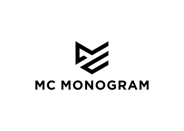 Mc monogramma logo design illustrazione vettoriale