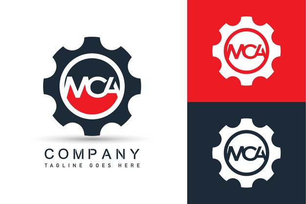 Vector mca letter initial logo design concept template vector