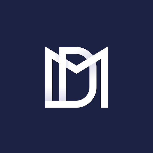 MD letters logo, monogram design