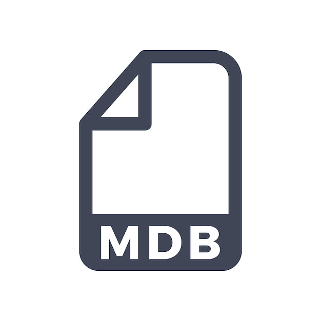Vettore iconica del formato di file mdb