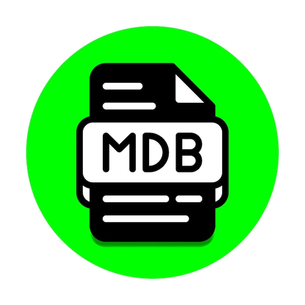 Mdb file type database icon document files and format extension symbol icons