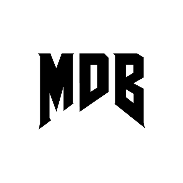 デザイン: 黒と白の色の組み合わせ MDB ロゴ MDB ベクトル MDB デザイン MDB アイコン MDB アルファベット MDB タイポグラフィー ロゴ デザイン