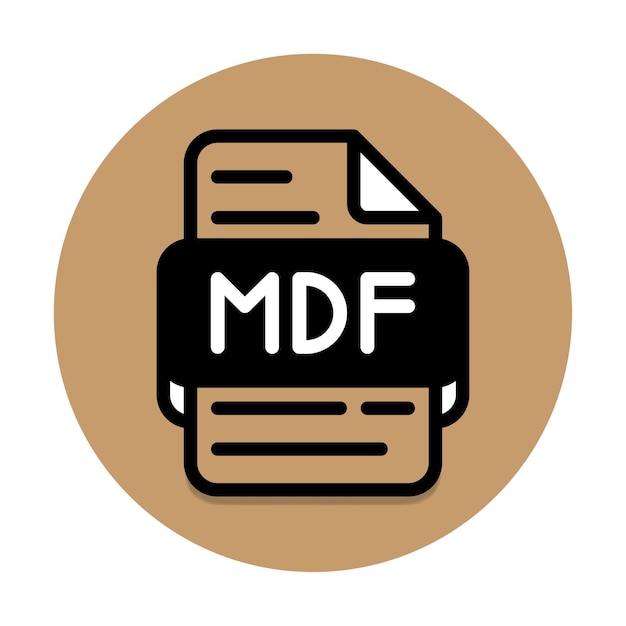 Mdf document file type icon format files and extension icons with pink background
