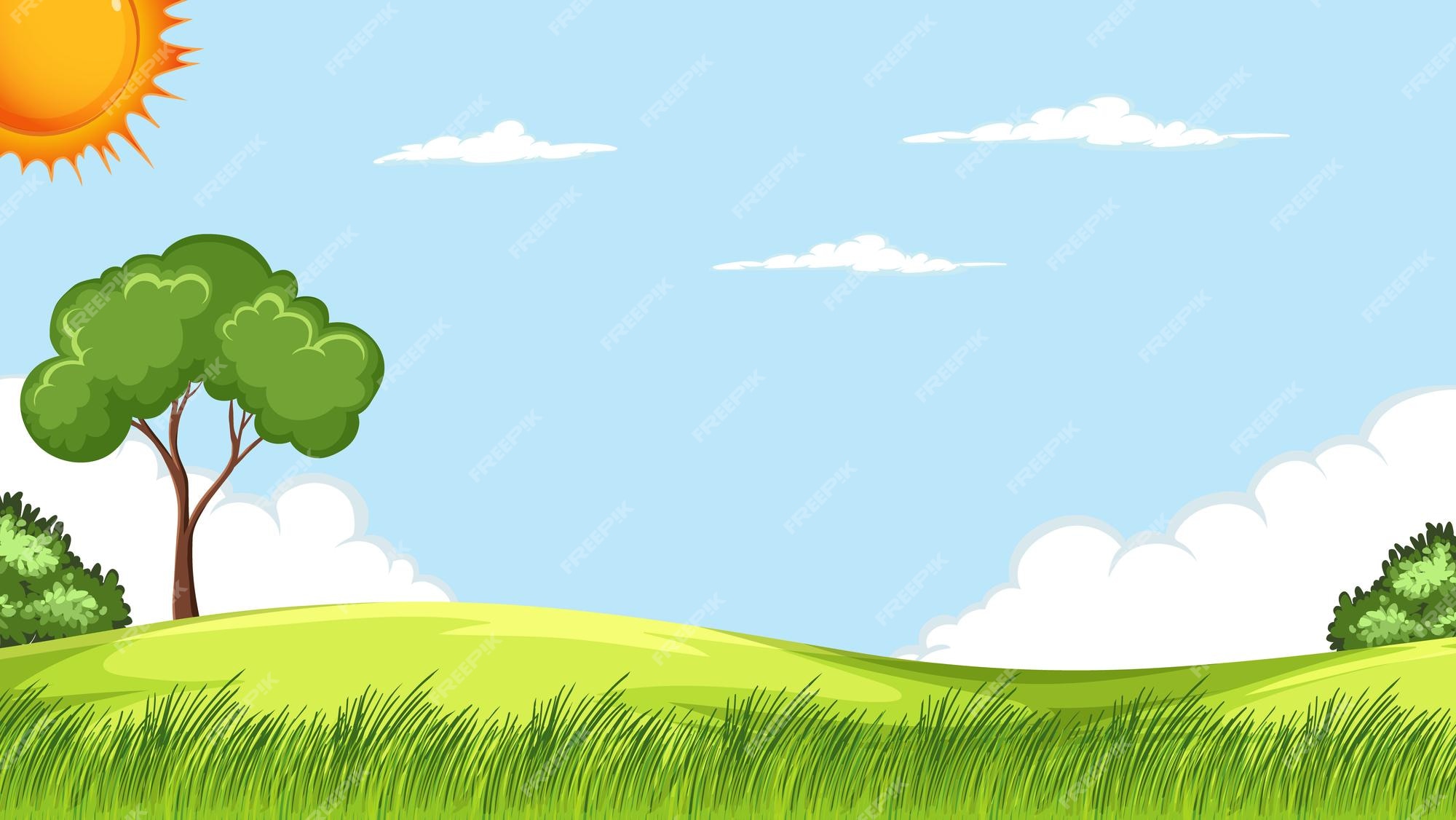 Grass Field Cartoon Images - Free Download on Freepik