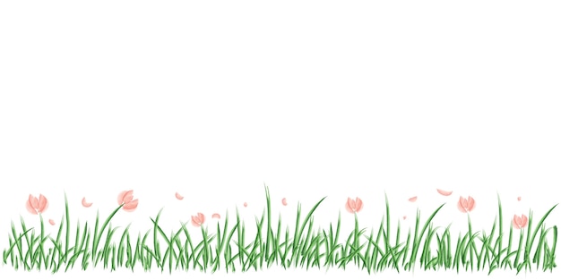 Vector meadow watercolor green