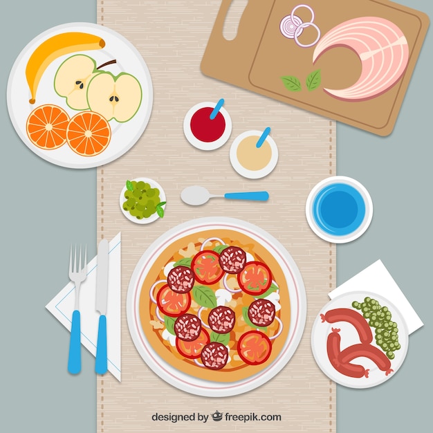 Meal flat illustration