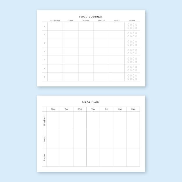 Meal and Food Planner Template