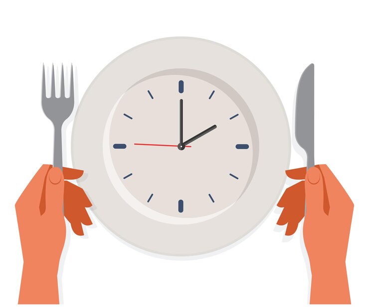 Vector meal planning for diet concep vector stock illustration