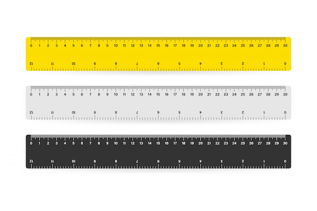 Vector measure tape ruler school metric measurement.