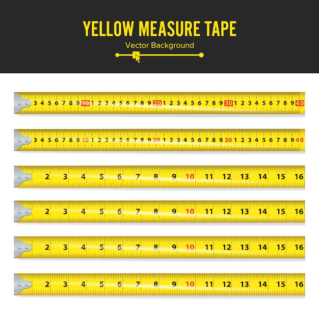 Vector measure tool equipment in inches.