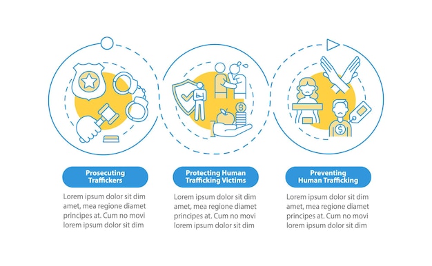 Measures to stop slavery vector infographic template