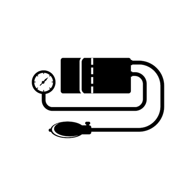 Measuring blood pressure icon symbolillustration design template