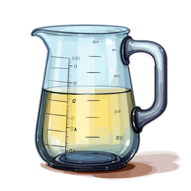Vector measuring jug vector on white background