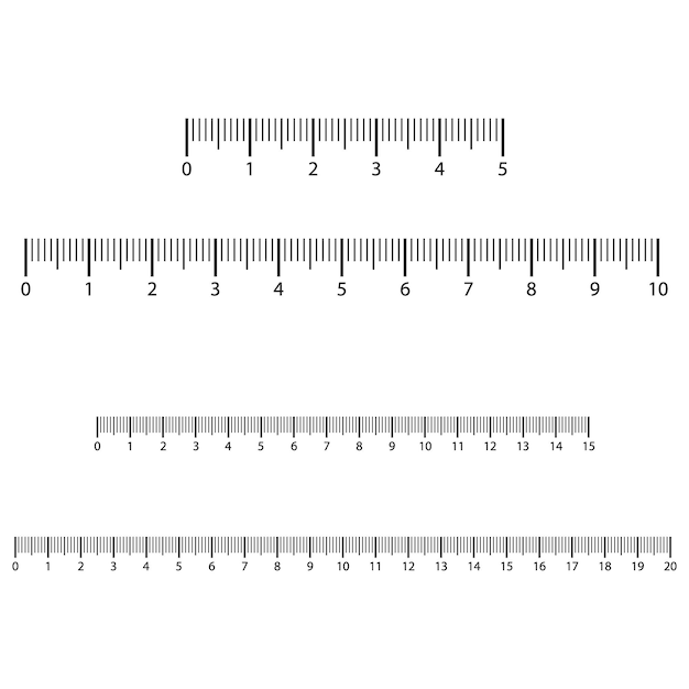 measuring scale on white background. scale of different units. markup for  rulers sign. flat style. 9797469 Vector Art at Vecteezy