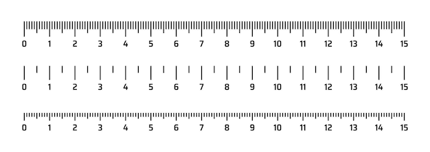 Scala di misurazione, attrezzatura per la misurazione del righello, segni per metro a nastro.