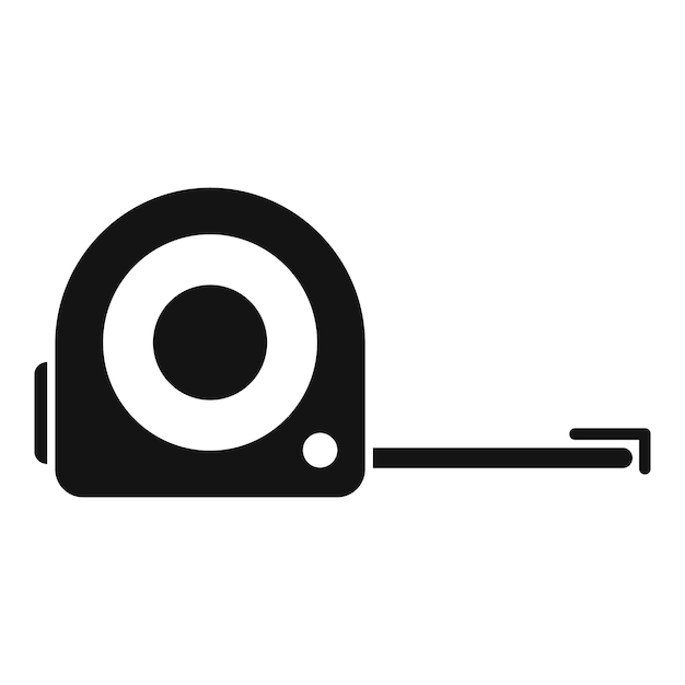 長さと距離を示す測定テープのアイコン