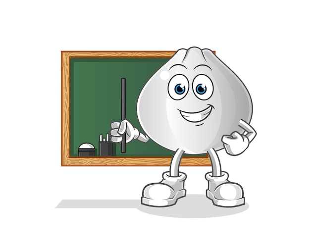 Meat bun teacher cartoon character