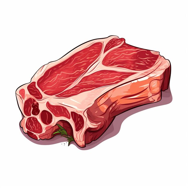 Vector meat food vector beef illustration restaurant isolated steak barbecue pork bone meal ico