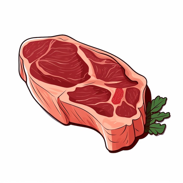 meat food vector beef illustration restaurant isolated steak barbecue pork bone meal ico