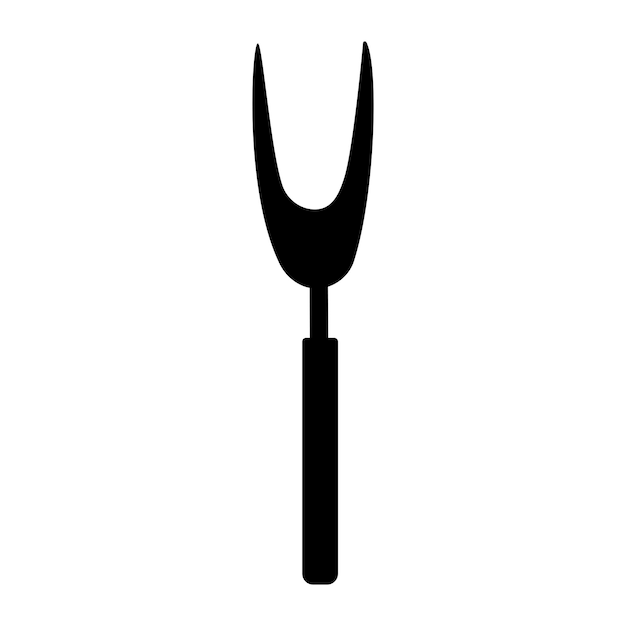 Meat fork kitchen cook restaurant black white