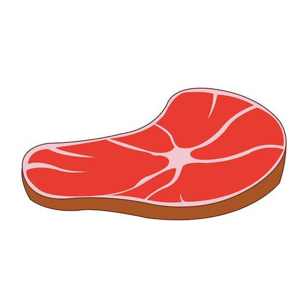 Vettore modello di progettazione vettoriale del logo dell'icona della carne