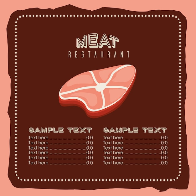 Vector meat menu