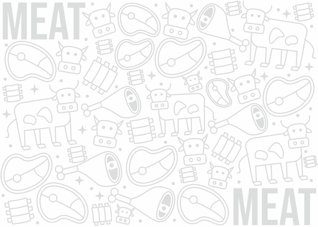 Meat pattern or background design