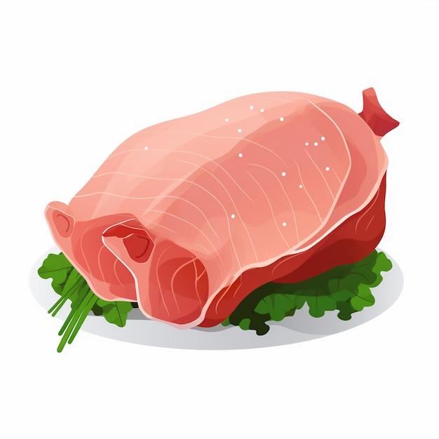 meat pork food vector design pig illustration isolated cooking icon animal farm restaura