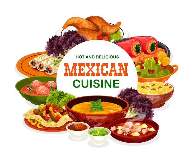 meat and vegetable dishes of mexican cuisine