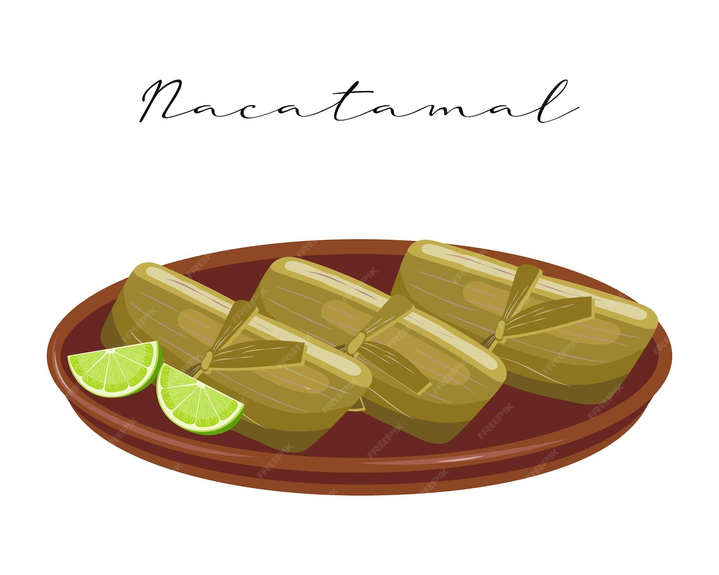 Premium Vector Meat with vegetables in banana leaves, nacatamal