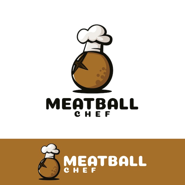 Логотип шеф-повара с фрикадельками