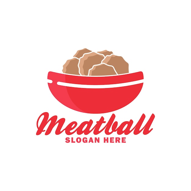 meatball food brand logo minimalist simple design