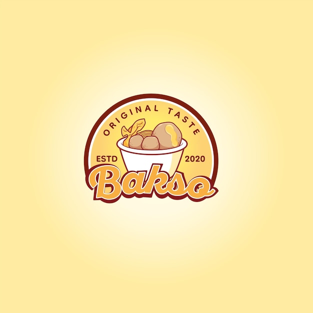 Meatballs with cheese inside hand drawn logo