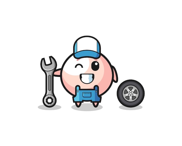 The meatbun character as a mechanic mascot
