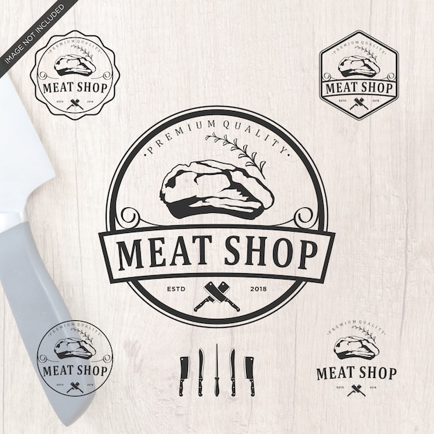 MeatShop 로고 디자인