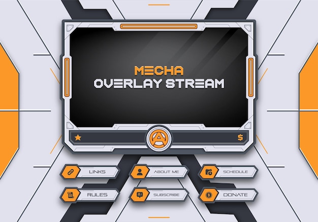 Mecha futuristische overlay-streamset