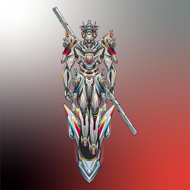 Vector mecha gundam zon wukong illustratie