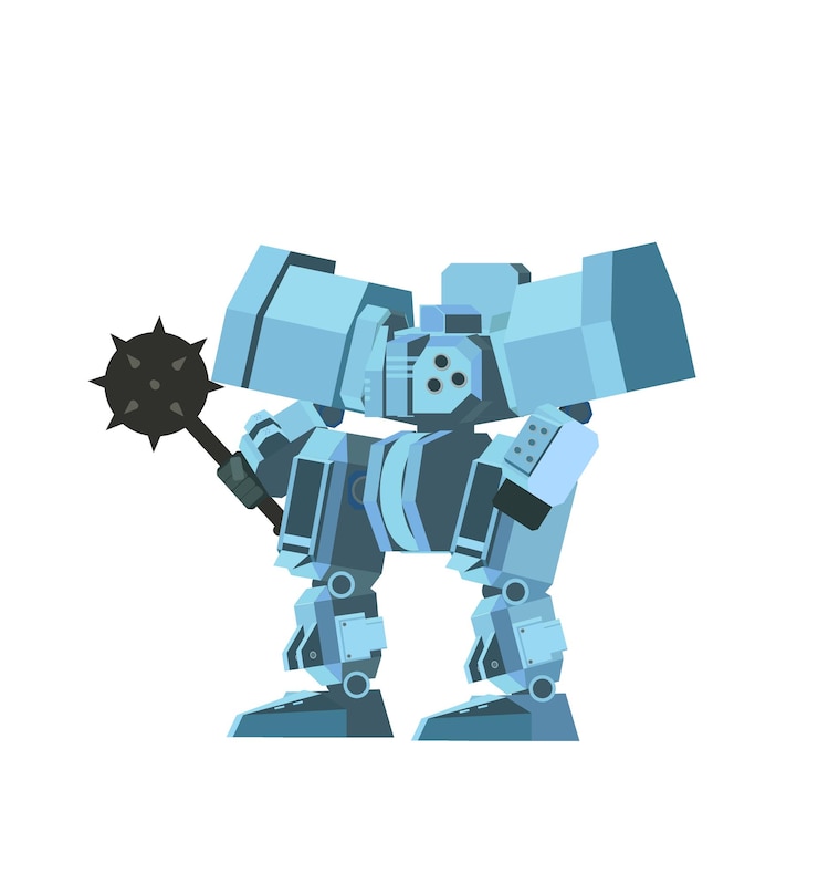 Vector mecha robot spider animation