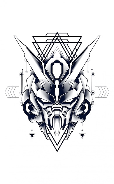 Vector mecha sacred geometry