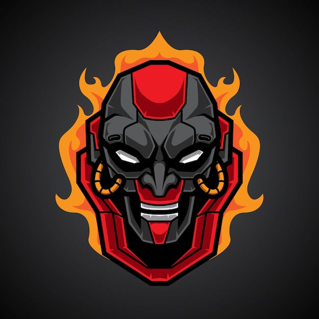 Logo mecha skull e sport