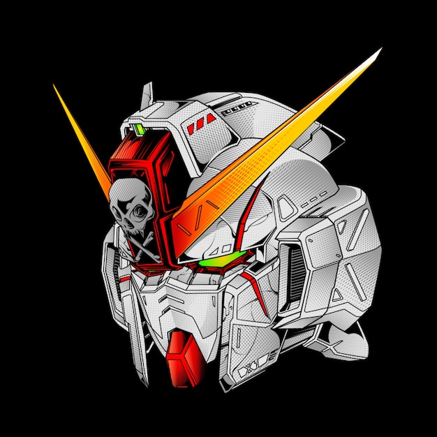 Vector mecha x-bone illustration