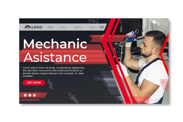 Mechanic assistance landing page