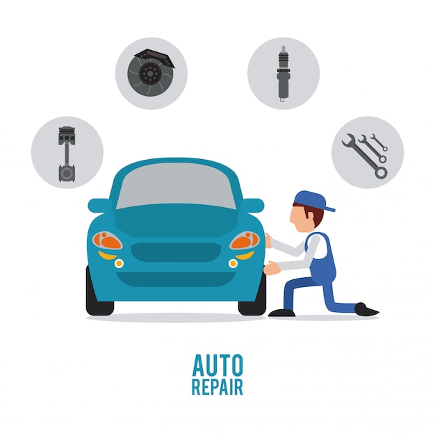 Mechanic auto reparatie pictogram