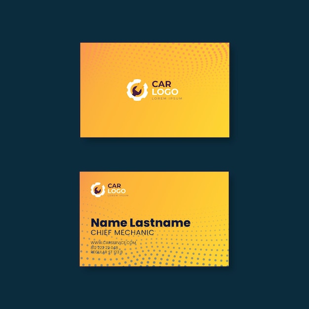 Mechanic business card template