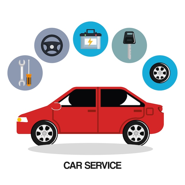 Mechanic car service icons