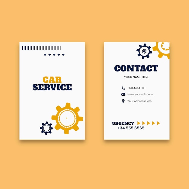 Mechanic double-sided business card