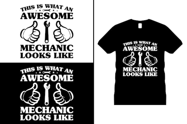 Mechanic Engineer T-shirt Design vector. Use for T shirts, mugs, stickers, etc.